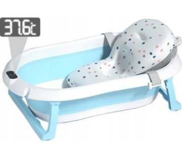 СКЛАДНАЯ СИЛИКОНОВАЯ БОЯ С ЖК-ТЕРМОМЕТРОМ + ПОДУШКА НА ПОДГОЛОВНИК ВАННА