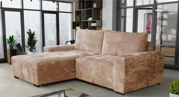 nowoczesny narożnik LINEA sofa do salonu z luźnymi poduszkami szerokie boki