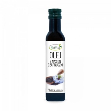 Olej z Czarnuszki Tłoczony Na Zimno Naturalny Płyn OMEGA 3 250ml NatVita