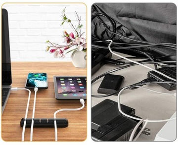 ORGANIZER DO KABLI PRZEWODÓW NA BIURKO UCHWYT 3M