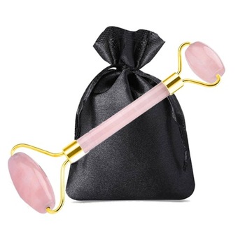 WAŁEK JADEITOWY MASAŻER TWARZY Z KWARCU RÓŻOWEGO