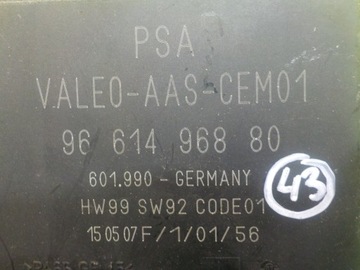FIAT SCUDO II 2.0 M-JET 07R MODUL ŘÍZENÍ PDC 9661496880