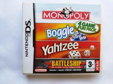 Monopoly/Boggle Yahtzee/Battleships DS 4 game pack