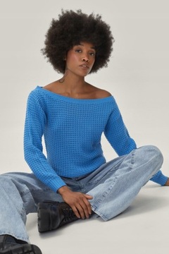 NASTY GAL NIEBIESKI SWETER ZTV XXC__XXS