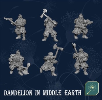 Dwarfs Warriors Axemen x 6 - DIME - Minifaktura