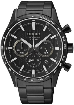 MĘSKI ZEGAREK SEIKO SSB415P1 CHRONOGRAPH BLACK PVD SAPPHIRE - ZESTAW