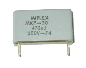 KONDENSATOR MIFLEX MKP-30 470nJ 250V- 470nF komplet 10sztuk