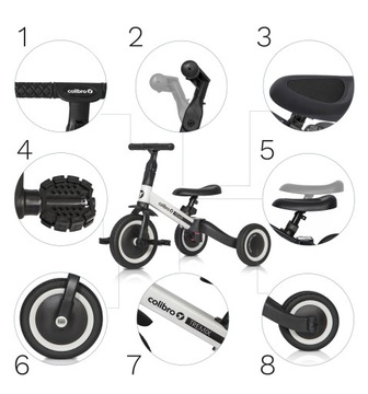 Детский беговел TREMIX 4in1 LIGHT