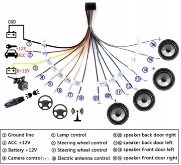 16-контактный разъем для радиоприемника TOYOTA ANDROID