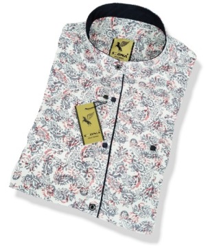 РУБАШКА МУЖСКАЯ БЕЛАЯ С ВОРОТНИКОМ СТОЙКА SDN 676 XL