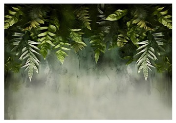 FOTOTAPETA ZIELONE LIŚCIE MONSTERA WISZĄCE NATURA TAPETA SYPIALNIA 368x254