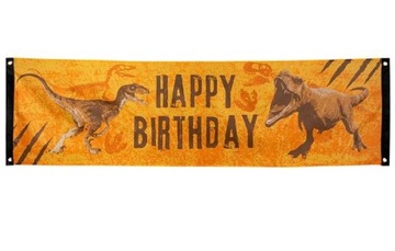 SUPER 1 Baner Happy Birthday Dinozaury 50621 T- Rex 50x180cm Jurassic Park
