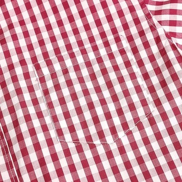 Koszula damska w kratę czerwona biała casual tradycyjna, rozmiar 40
