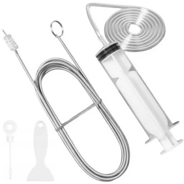 ZESTAW DO CZYSZCZENIA LODÓWKI STRZYKAWKA ODPŁYWU DUŻA STRZYKAWKA