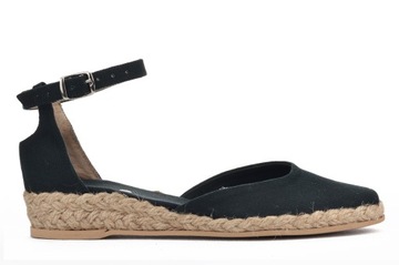 Espadryle płaskie SPOTYKANKA CZARNY DZ01 37