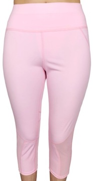 Legginsy fitness sportowe damskie 3/4 różowe S/M MIEGO leginsy getry