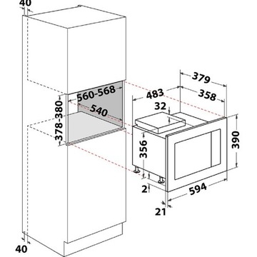 WHIRLPOOL WMF250G микроволновая печь 900 Вт 25 л