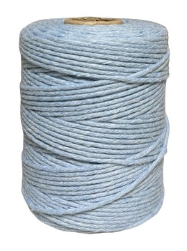 Sznurek Bawełniany do Makramy Błękitny 150m 2mm