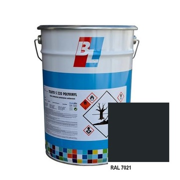 Farba na dach ocynk POLIWINYL 20 kg GRAFITOWA