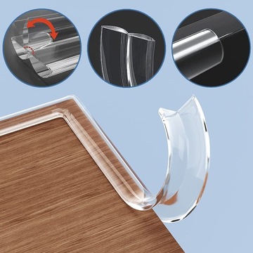 ЗАЩИТА КРАЯ МЕБЕЛЬНОГО СТОЛА ПРОЗРАЧНАЯ ЛЕНТА СИЛИКОНОВАЯ ПОЛОСКА