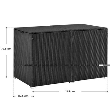 10 Большой ящик садовой мебели из ротанга 950 литров