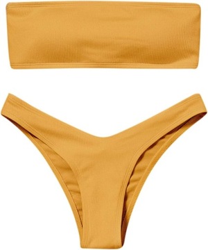 Damski zestaw bikini bez ramiączek, sportowy strój kąpielowy, plaża