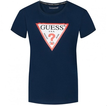 Guess t-shirt koszulka damska granat bawełna W1YI1BI3Z11-G7HR M