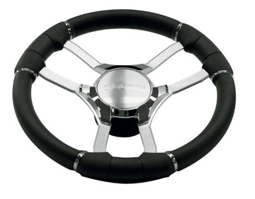 KIEROWNICA MALERA GUSSI 350 MM SREBRNE RAMIONA DO: ŁÓDZI JACHTU MOTORÓWKI