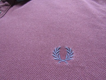 FRED PERRY ORYGINALNE BORDOWE POLO T SHIRT /L