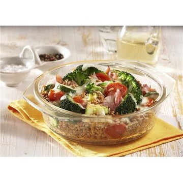 SIMAX КРУГЛЫЙ СТЕКЛЯННЫЙ КАСТРОУСТОЙЧИВЫЙ СОсуд С КРЫШКОЙ 3,7 Л (2,5+1,2)