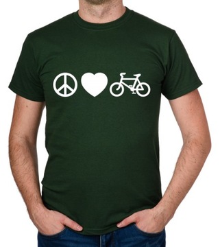 koszulka PEACE LOVE BIKE prezent