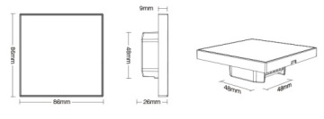 СВЕТОДИОДНАЯ ПАНЕЛЬ MILIGHT RGB RGBW ДЛЯ КОРОБКИ P3
