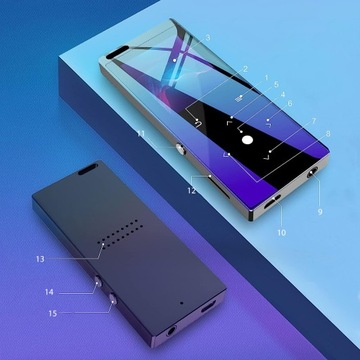 Bluetooth MP4-плеер ДИКТОФОН 64 ГБ ЖК-дисплей Электронная книга