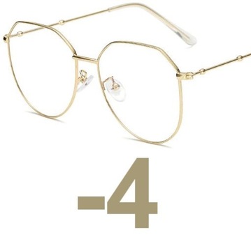 OKULARY KOREKCYJNE złote ładne metal -4