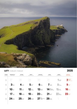 089 Календарь на 2025 год А3 Шотландия вертикальный 7 карточек