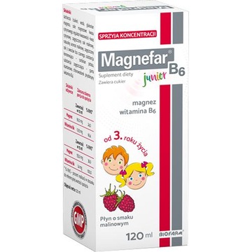 Magnefar B6 Junior Magnez witamina dzieci 120ml