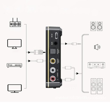 Приемник Bluetooth 5.0, светодиодный цифровой дисплей, черный