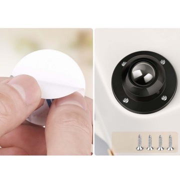 Zestaw 4 mini kółek samoprzylepnych samoprzylepnych 360 stopni