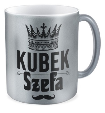 Kubek srebrny SZEF prezent kierownik prezes praca