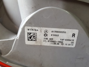 MERCEDES A TŘÍDA W176 12-15R SVĚTLO PRAVÁ ZADNÍ A1769060200