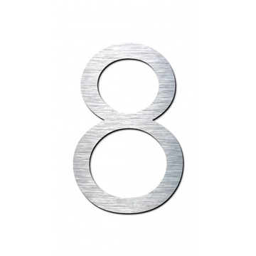 Номер HOME в цвете INOX, большая цифра 30 см.