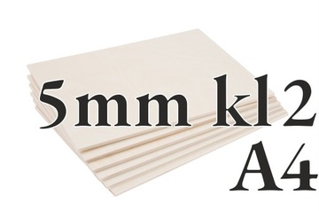 Sklejka Brzozowa Klasa 2 - 5mm - A4 297x210 - OW