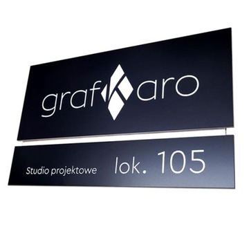 Tabliczka na drzwi przydrzwiowa - PRDevices 16x10cm - czarna - GRAWEROWANA