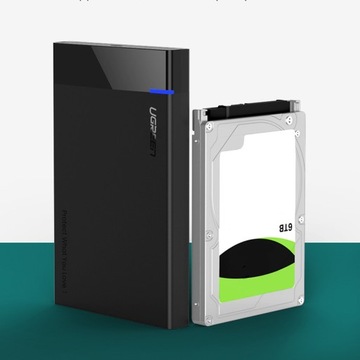 КАРМАННЫЙ КОРПУС ПЕРЕХОДНИКА UGREEN ДЛЯ ДИСКОВ SATA 2,5' USB 3.0