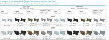 ПОВЕРХНОСТЬ АЛЮМИНИЕВЫЙ ПРОФИЛЬ тип А серебро для светодиодных лент 1м + ЛАМПА