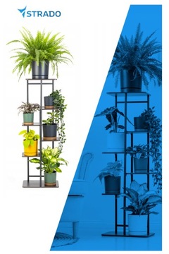 Большая подставка для цветов 106см металл, 7 уровней для цветов, полка-чердак MONDO