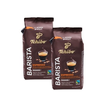 ZESTAW 2X TCHIBO BARISTA ESPRESSO KAWA PALONA ZIARNISTA 1000G