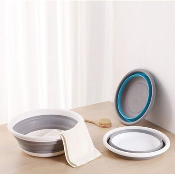 ЧАШКА СИЛИКОНОВАЯ СКЛАДНАЯ, УНИВЕРСАЛЬНАЯ ТУРИСТИЧЕСКАЯ, КОРЗИНА ДЛЯ БЕЛЬЯ 9Л