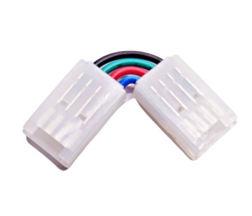 Złączka kątowa LED RGB 4PIN 10mm L 90