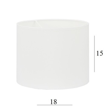 ABAŻUR do lampki walec E27 11W 18/15 cm Abażurek klosz w odcieniu bieli